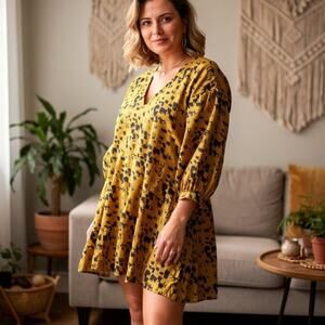 Anine Bing Peyton Painterly Leo Mini Dress Size XXS